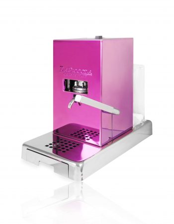 La Piccola Piccola Pink ESE Kaffeemaschine violett pink seitlich