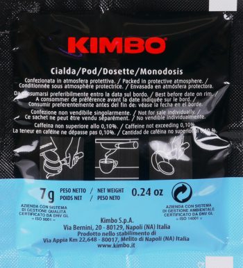 Kimbo Espresso decaffeinato ese pads
