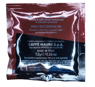 Caffe Mauro centopercento details rueckseite Arabica ESE Pad neu