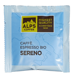 Alps Coffee Sereno ESE Pads Koffeinreduziert Bio und Faitrade