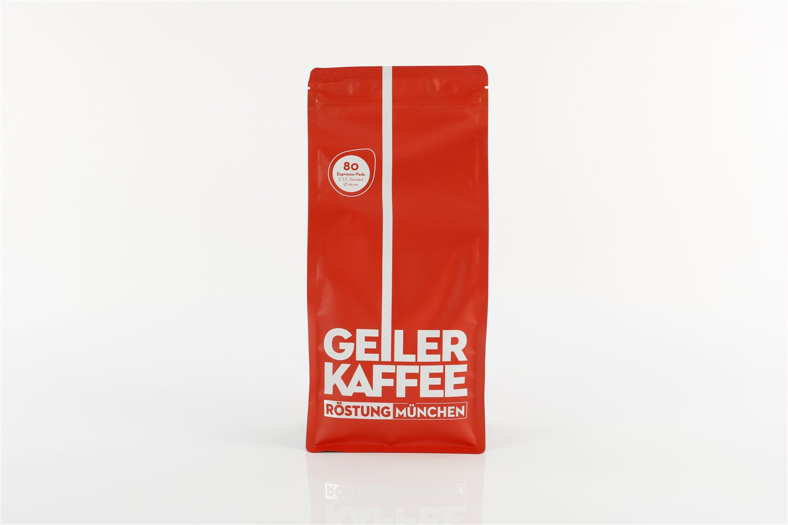 GEILER Kaffee Röstung München ESE Pads 80 Stück, vorne