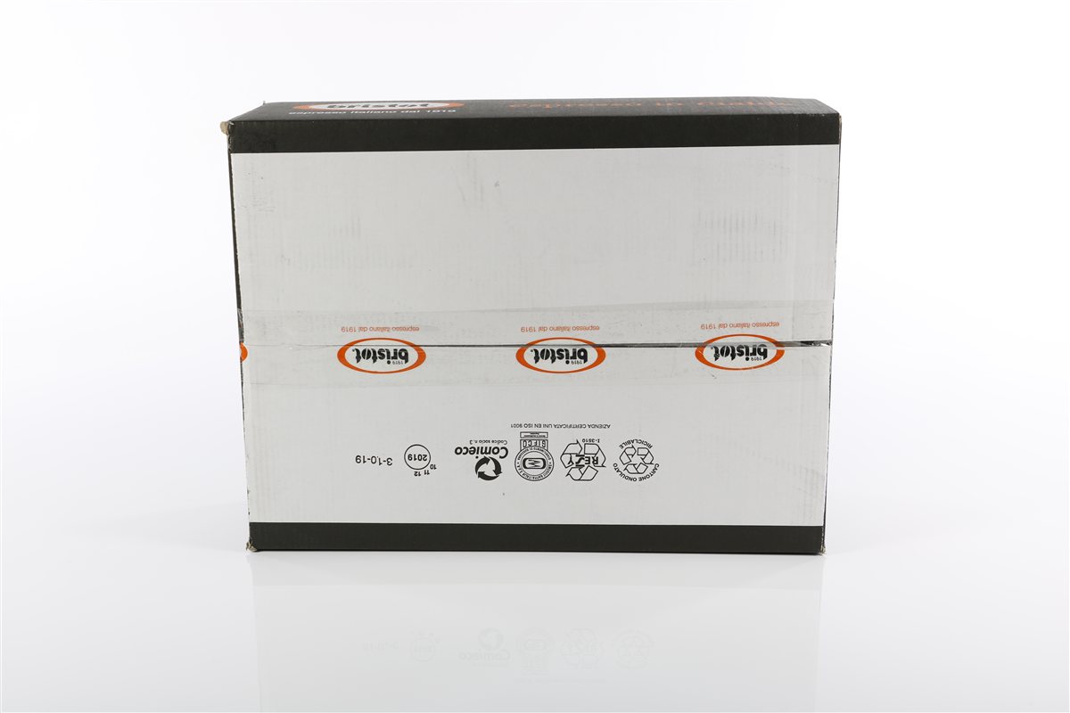 Bristot Espresso ESE Pads 150: Karton Rückseite