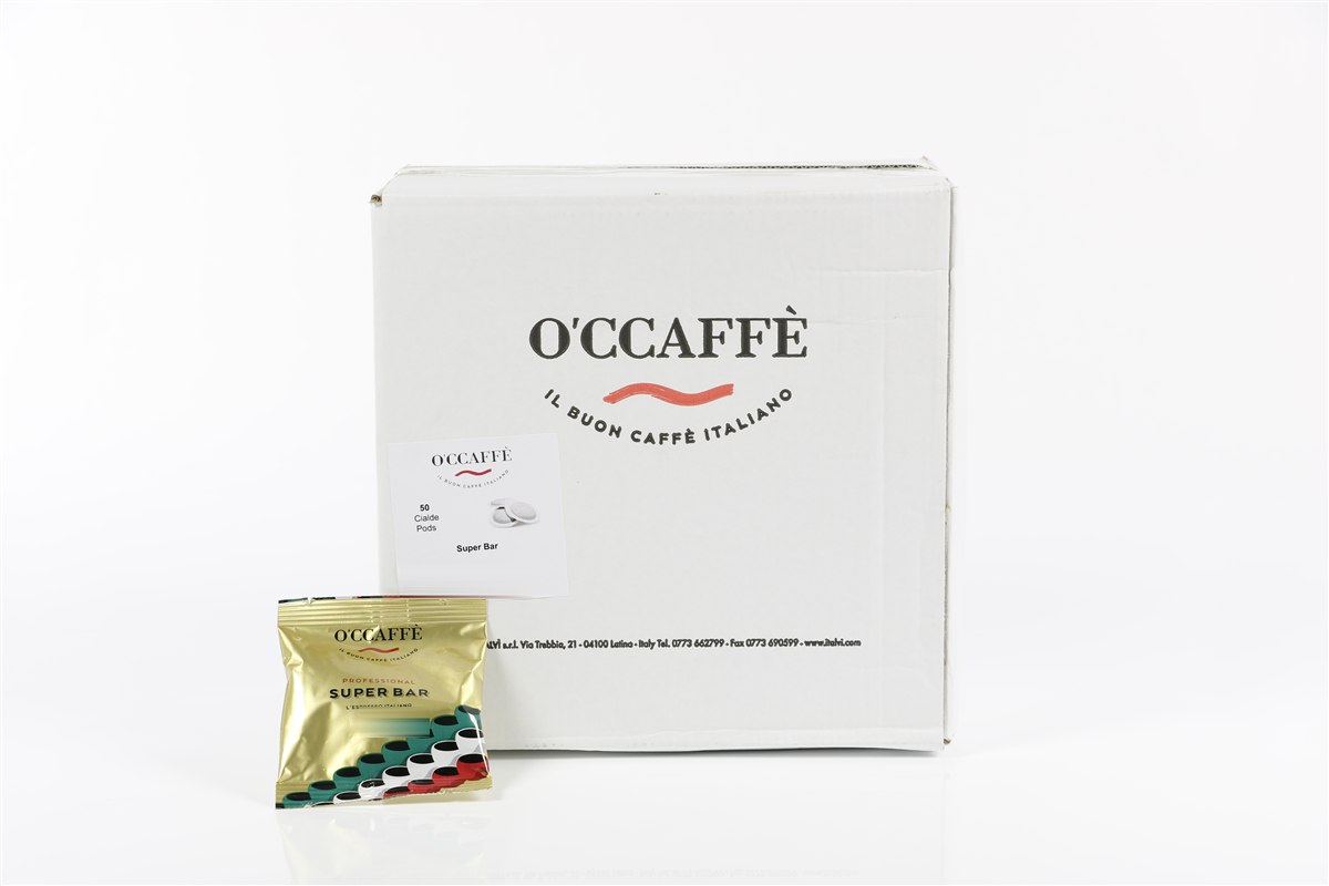 O'CCAFFÈ Cremoso ESE Pads 50: Karton vorne mit Pad