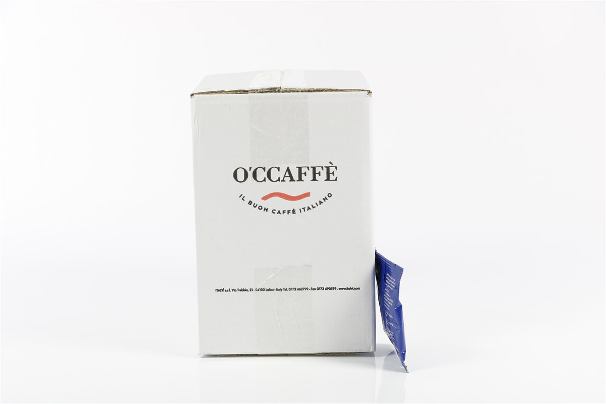 O'CCAFFÈ Intenso ESE Pads 50: Karton linke Seite